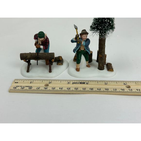Department 56 Heritage Village Lumberjacks Set of 2 Figures w/ Box 56590 - Picture 14 of 16
